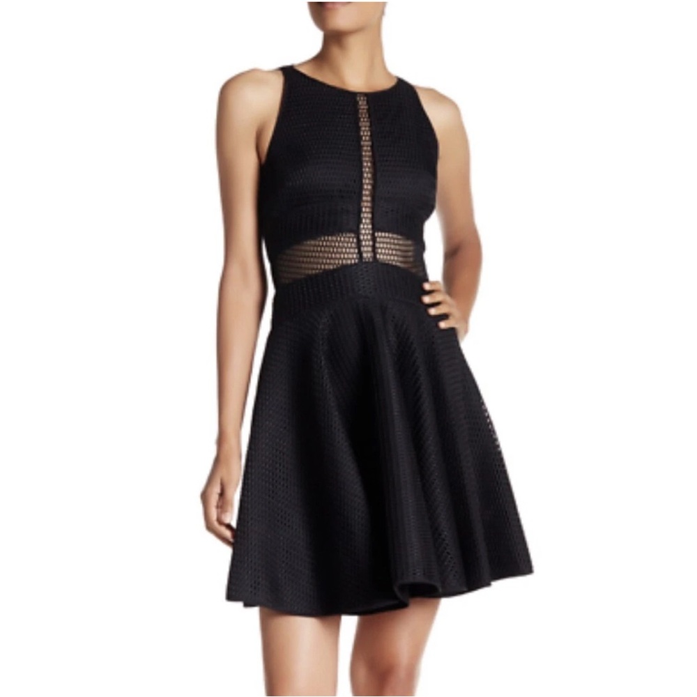 Zac Posen 8 Black Skater Flare Cocktail Dress Certified by Real Real New No Tags